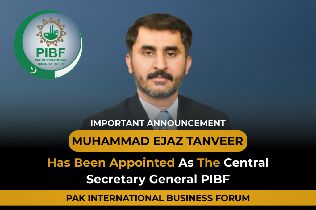 Muhammad Ejaz Tanveer Has Been Appointed as Central Secretary General PIBF Pakistan