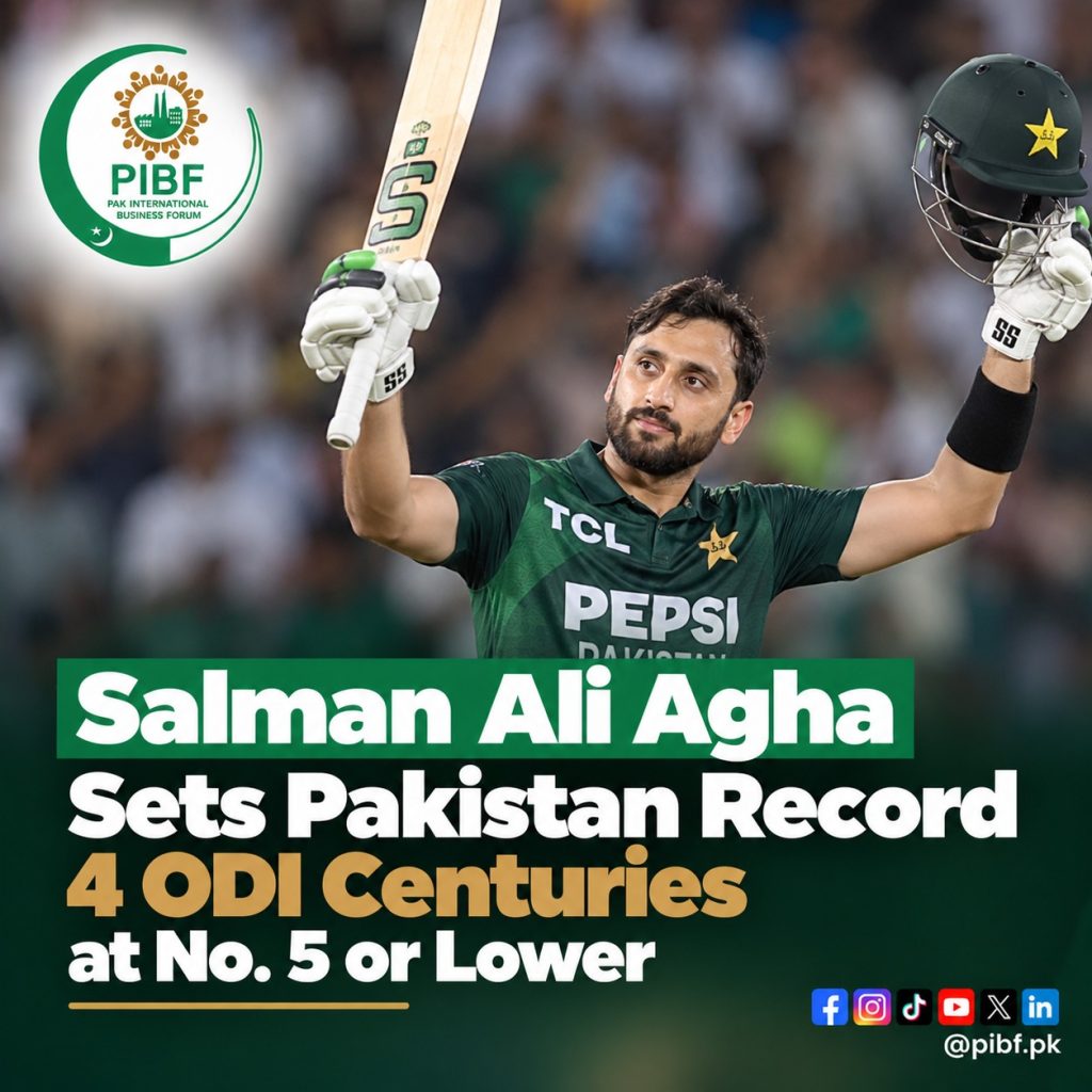 Salman Ali Agha ODI Record | Four Centuries at No. 5 or Lower